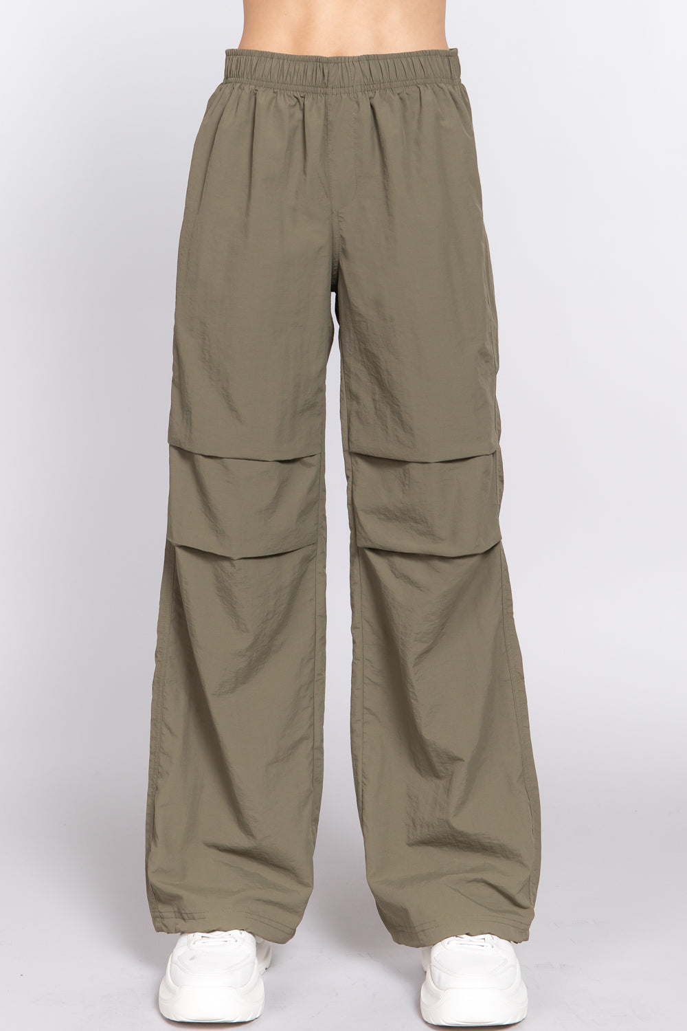 High Rise Cargo Parachute Pants