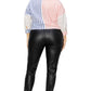 Plus gold & floral pattern print belted romer
