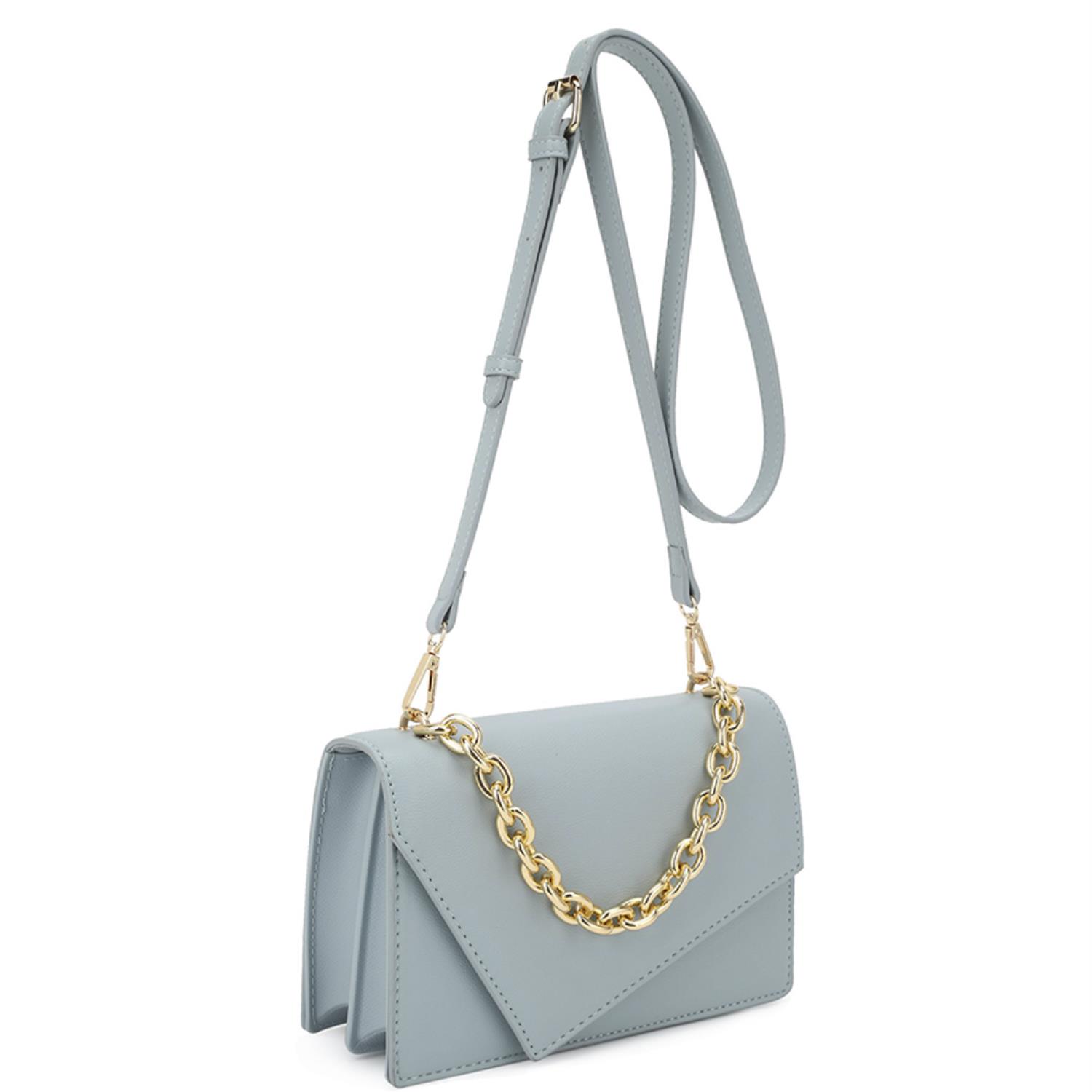 Smooth Plain Chain Link Crossbody Bag Sandys City Closet