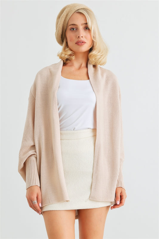 Batwing Sleeve Open Front Cardigan